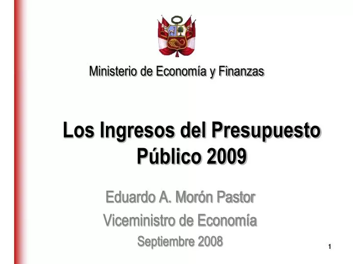 los ingresos del presupuesto p blico 2009