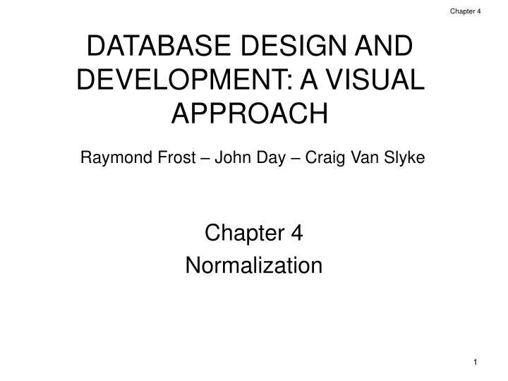 database design and development a visual approach