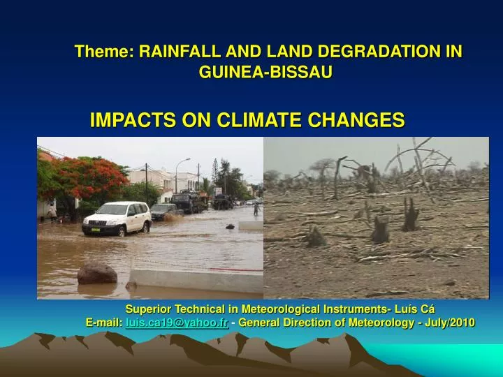 theme rainfall and land degradation in guinea bissau