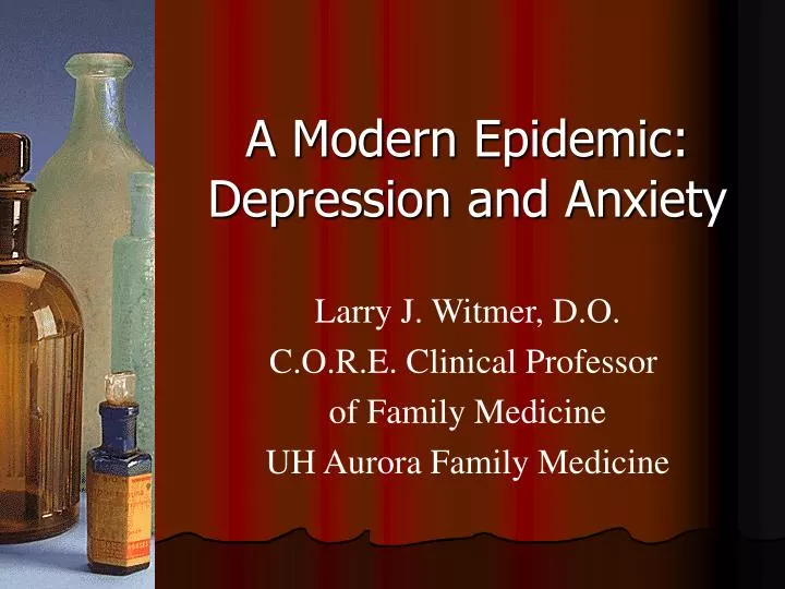a modern epidemic depression and anxiety