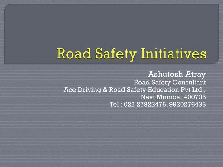 road safety initiatives