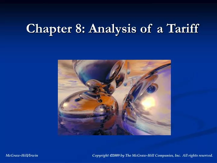 chapter 8 analysis of a tariff