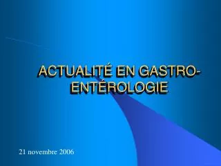 actualit en gastro ent rologie