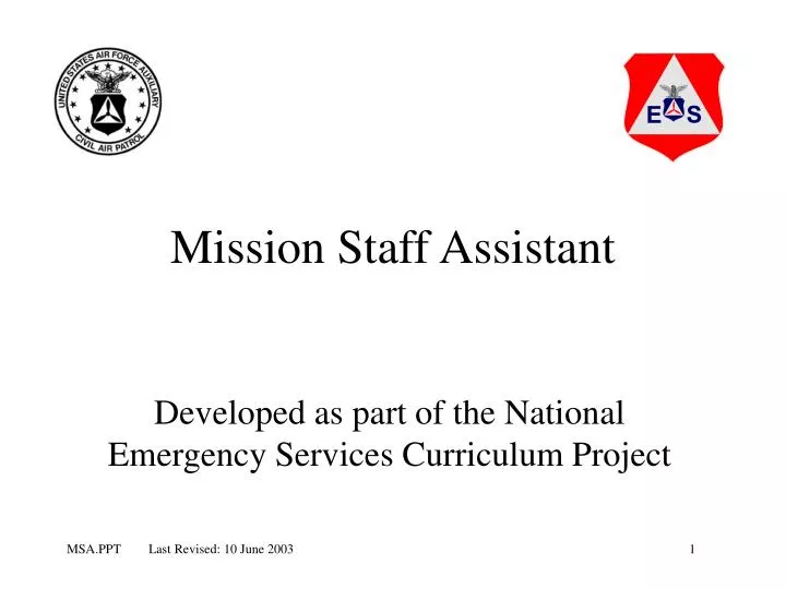 mission staff assistant