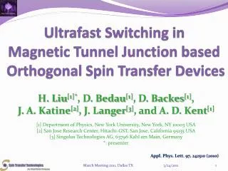 Ultrafast Switching in Magnetic Tunnel Junction based Orthogonal Spin Transfer Devices