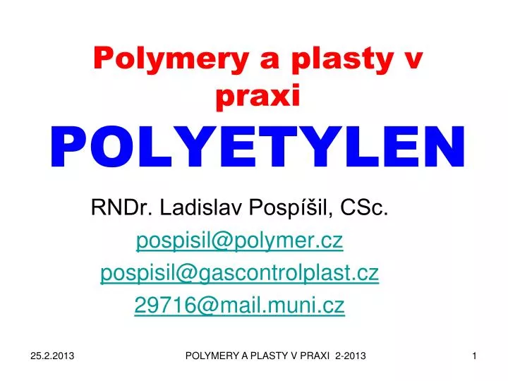 polymery a plasty v praxi polyetylen
