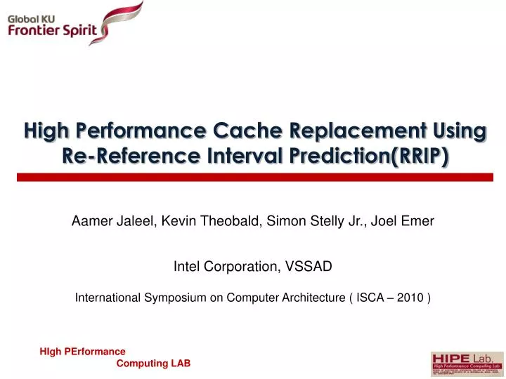 high performance cache replacement using re reference interval prediction rrip