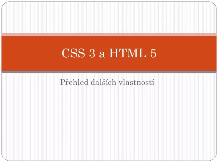 css 3 a html 5