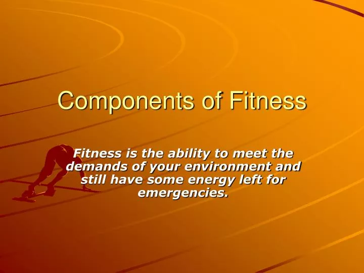 components of fitness