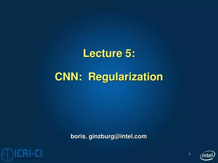 lecture 5 cnn regularization