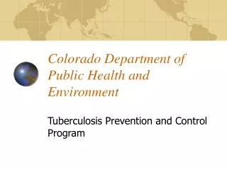 Colorado Department of Public Health and Environment