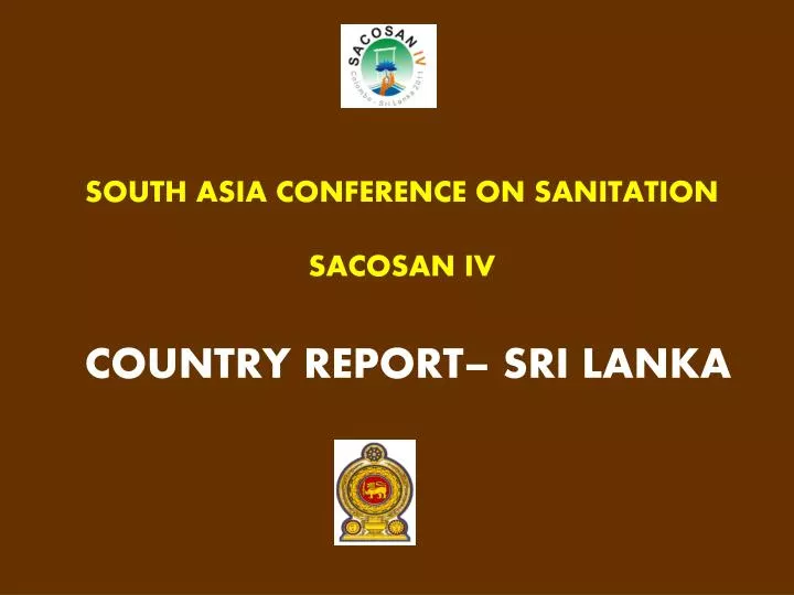 south asia conference on sanitation sacosan iv country report sri lanka