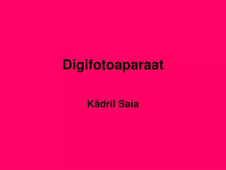 digifotoaparaat