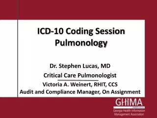 ICD-10 Coding Session Pulmonology