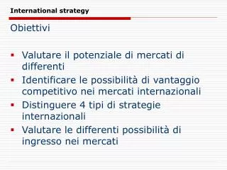 international strategy