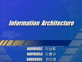 information architecture