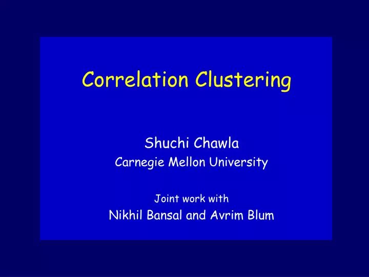 correlation clustering