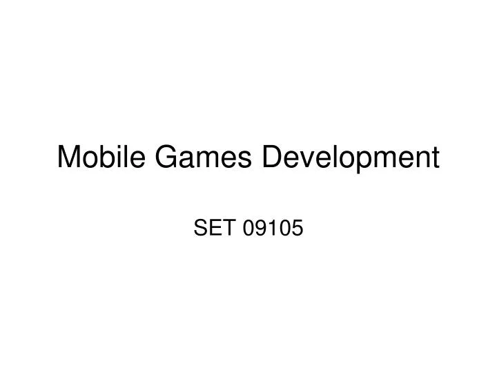 mobile games development