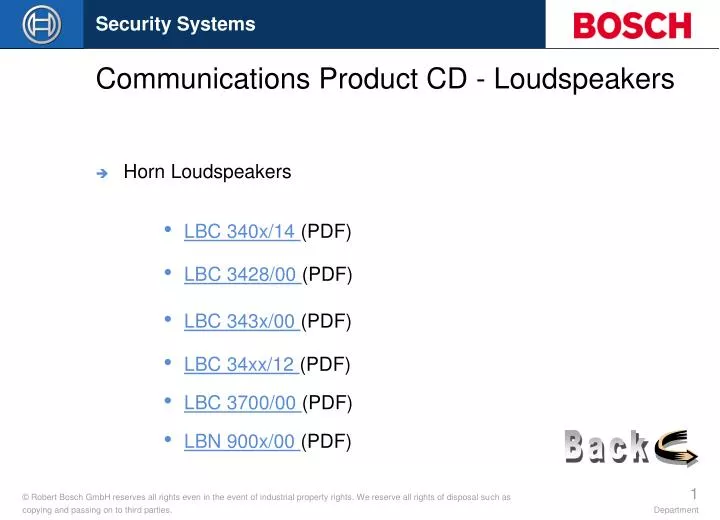 communications product cd loudspeakers