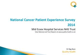 National Cancer Patient Experience Survey 2014