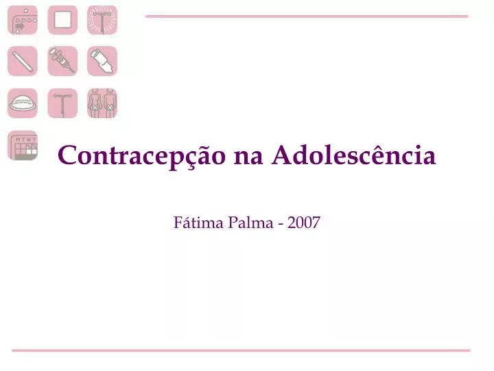 contracep o na adolesc ncia