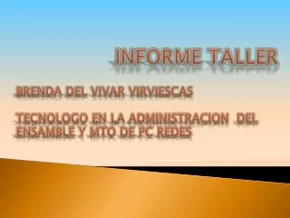 informe taller