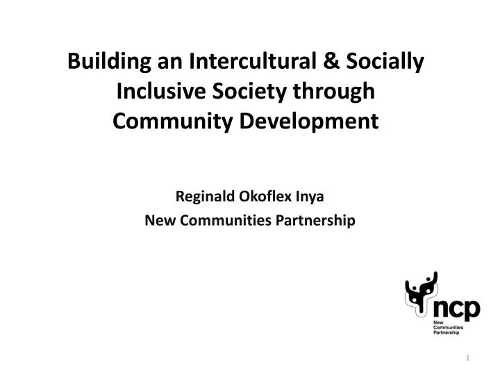 building an intercultural socially inclusive society through community development