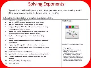 Solving Exponents