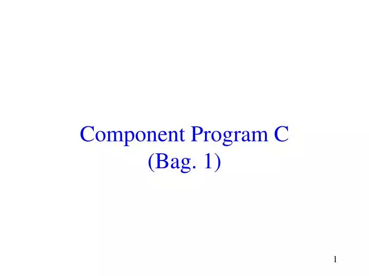 component program c bag 1
