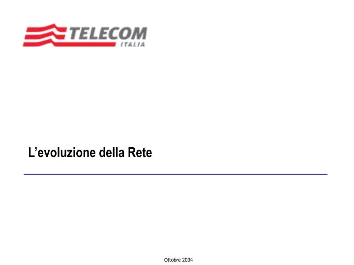 l evoluzione della rete