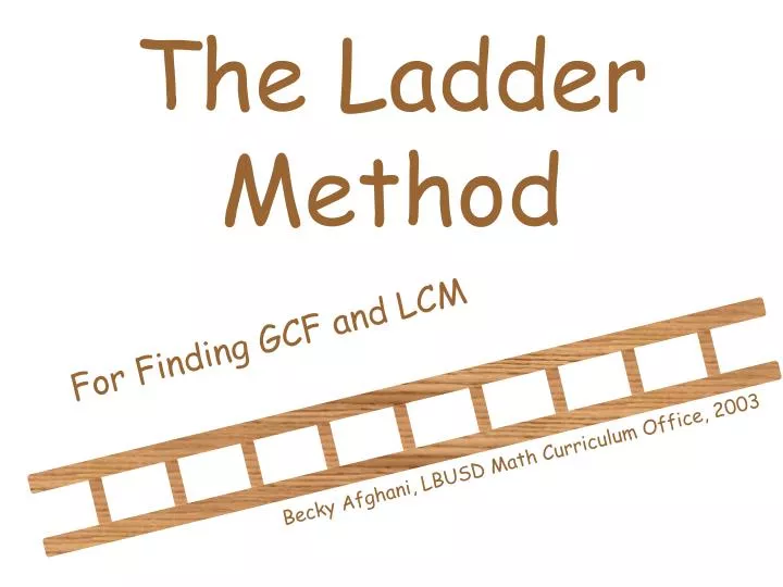 the ladder method