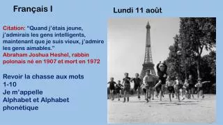lundi 11 ao t