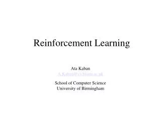 Reinforcement Learning