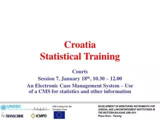 Croatia Statistical Training