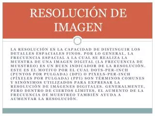 resoluci n de imagen
