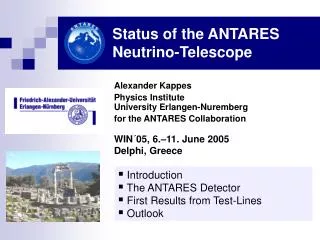 Status of the ANTARES Neutrino-Telescope