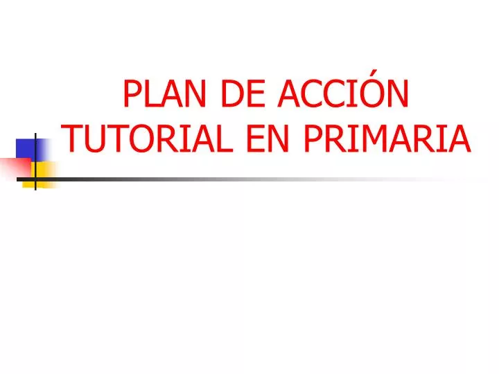 plan de acci n tutorial en primaria