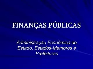 finan as p blicas