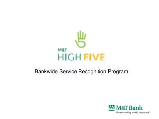 Bankwide Service Recognition Program