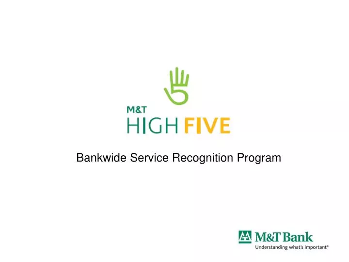 bankwide service recognition program
