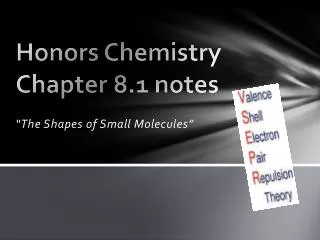 Honors Chemistry Chapter 8.1 notes
