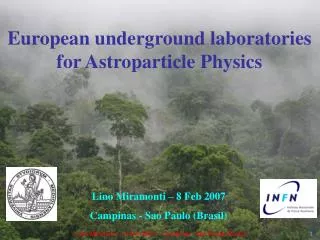 European underground laboratories for Astroparticle Physics