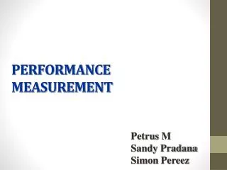 performance measurement