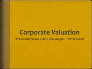 Corporate Valuation