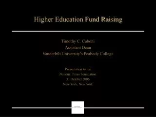 Higher Education Fund Raising