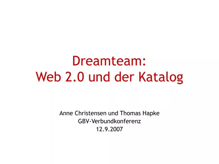 dreamteam web 2 0 und der katalog