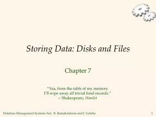 storing data disks and files