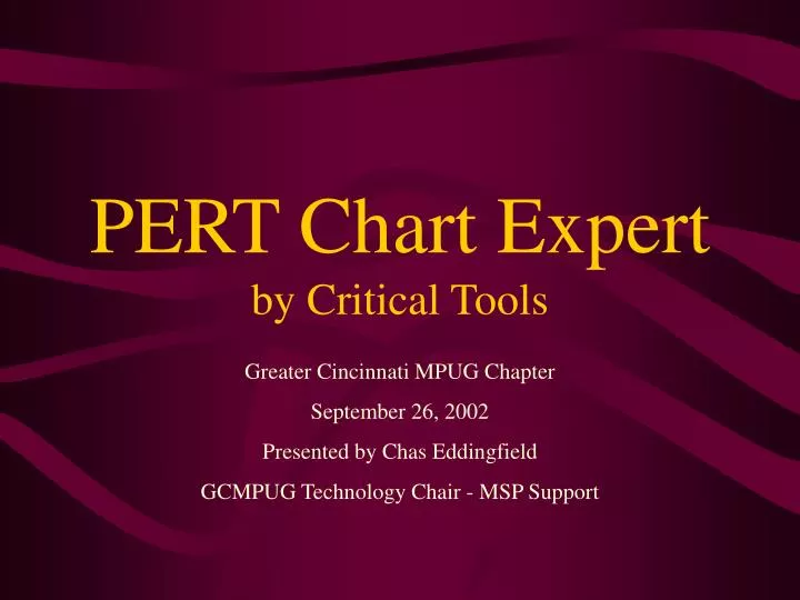pert chart expert by critical tools