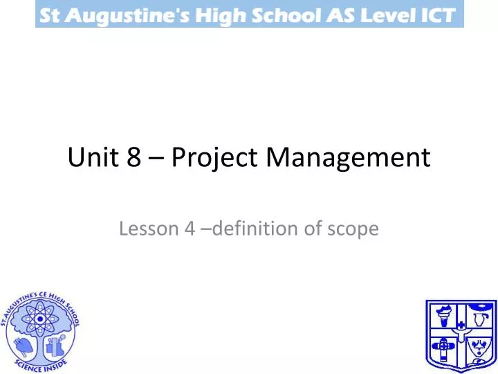 unit 8 project management