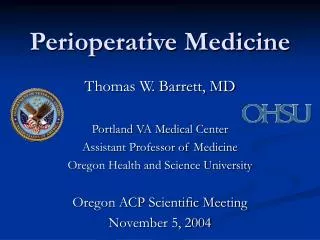 Perioperative Medicine